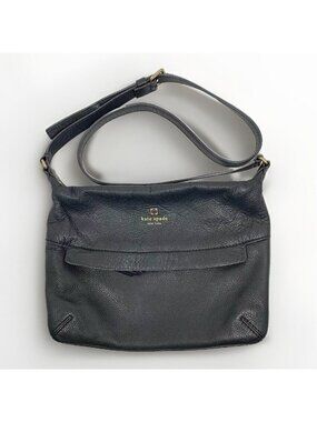KATE SPADE Starla Grant Park Black Pebbled Leather Crossbody Bag